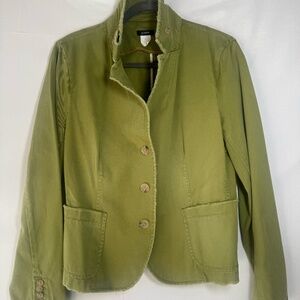 J Crew Cotton Blazer with Raw Edge